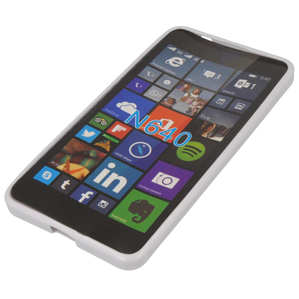 Pokrowiec silikonowe etui BACK CASE biae Microsoft Lumia 640 Dual SIM / 8