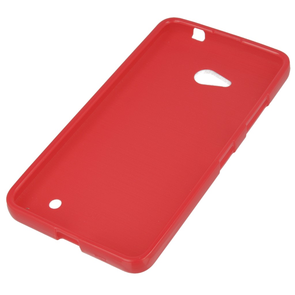 Pokrowiec silikonowe etui BACK CASE czerwone Microsoft Lumia 640 Dual SIM / 3