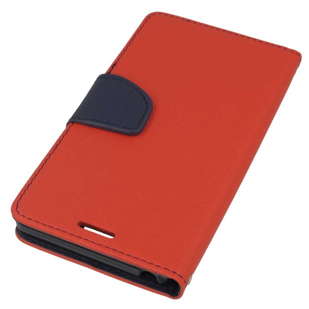 Pokrowiec etui z klapk na magnes Fancy Case czerwono-granatowe Microsoft Lumia 950 / 3