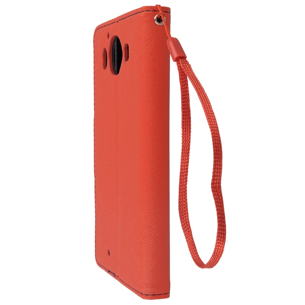Pokrowiec etui z klapk na magnes Fancy Case czerwono-granatowe Microsoft Lumia 950 / 6