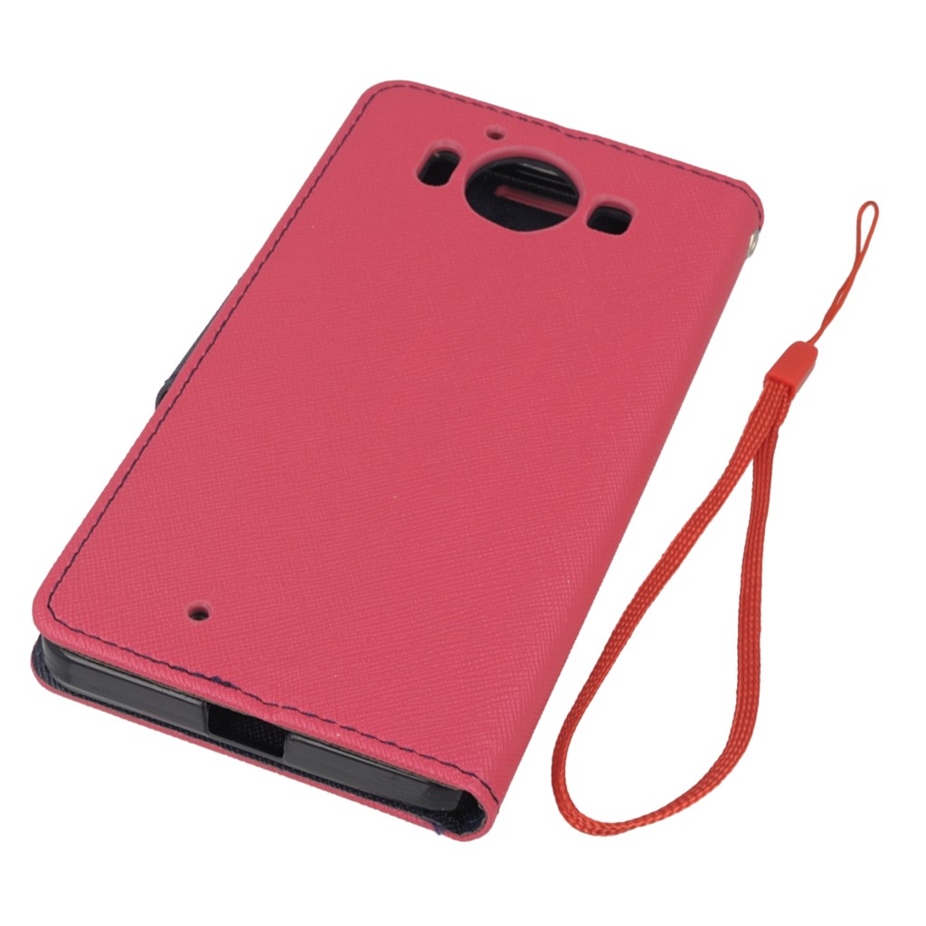 Pokrowiec etui z klapk na magnes Fancy Case rowo-granatowe Microsoft Lumia 950 / 4
