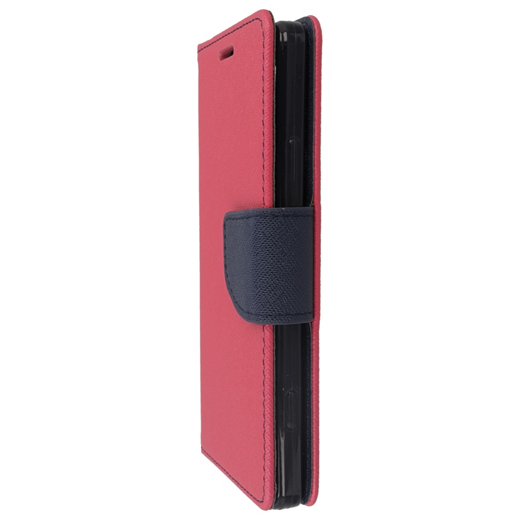 Pokrowiec etui z klapk na magnes Fancy Case rowo-granatowe Microsoft Lumia 950 / 5