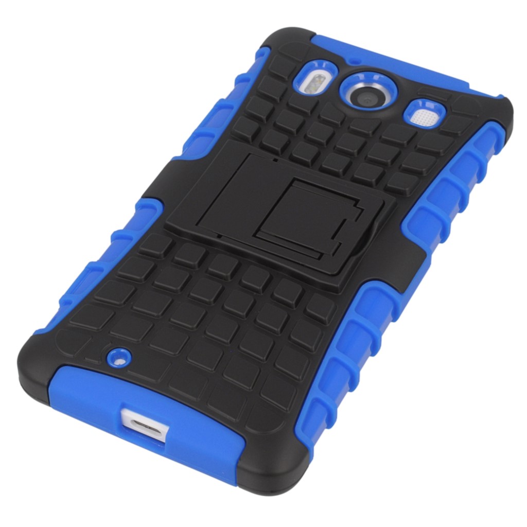 Pokrowiec etui pancerne Hybrid Case niebieski Microsoft Lumia 950