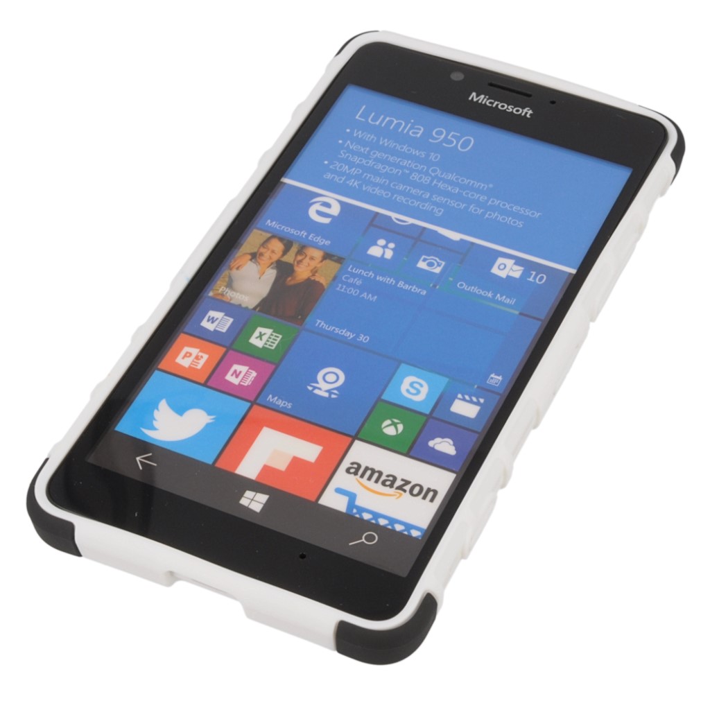 Pokrowiec etui pancerne Hybrid Case biay Microsoft Lumia 950 / 9