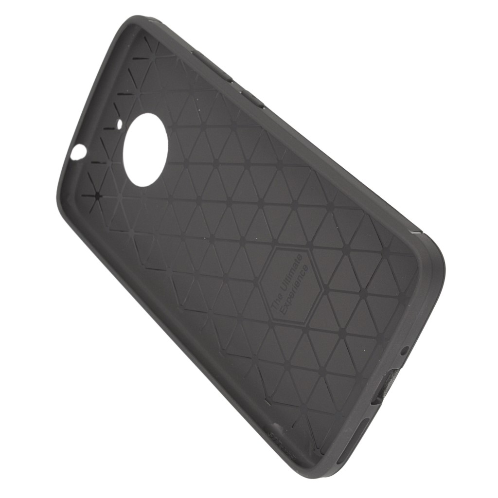 Pokrowiec etui pancerne Karbon Case czarne Lenovo Moto E4 Plus / 3