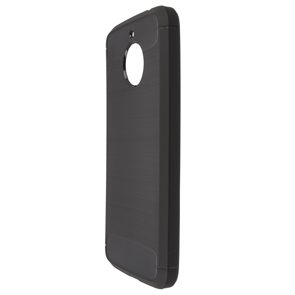 Pokrowiec etui pancerne Karbon Case czarne Lenovo Moto E4 Plus / 5