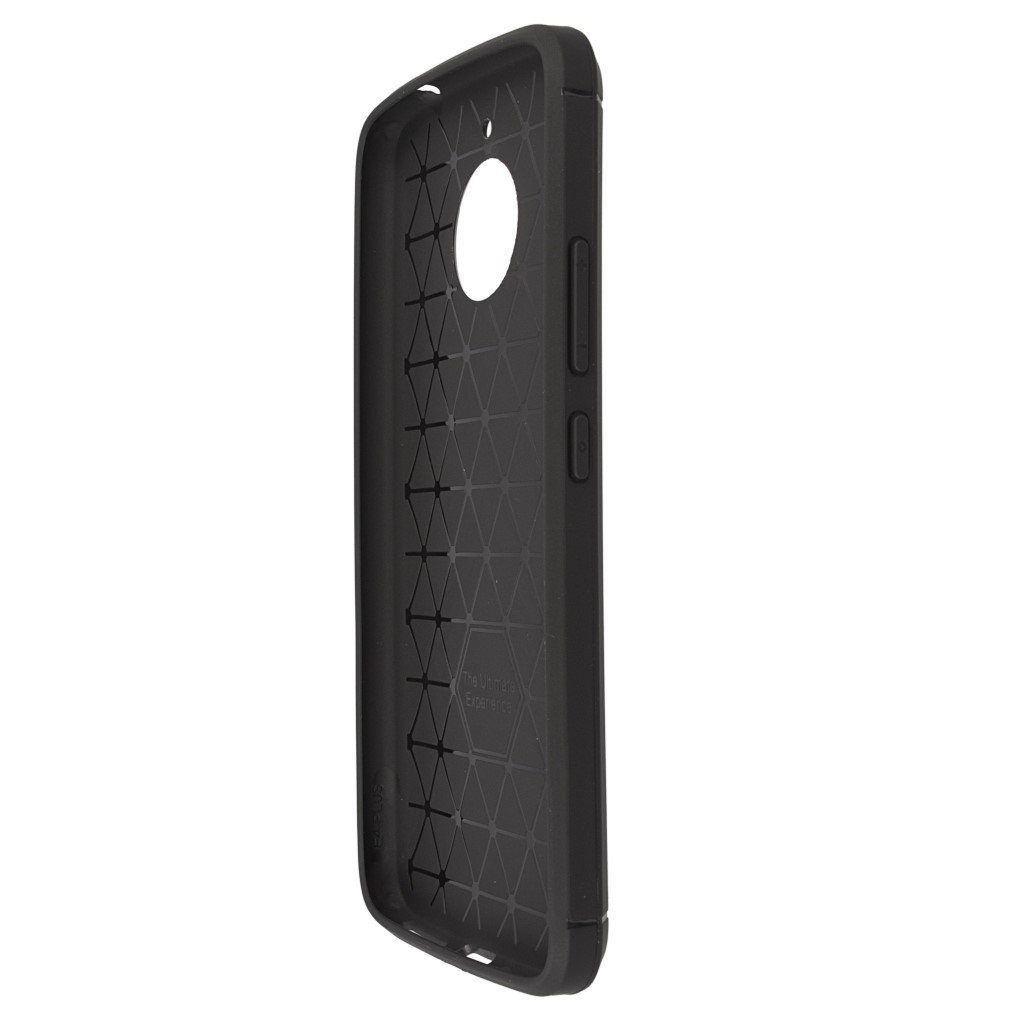 Pokrowiec etui pancerne Karbon Case czarne Lenovo Moto E4 Plus / 6