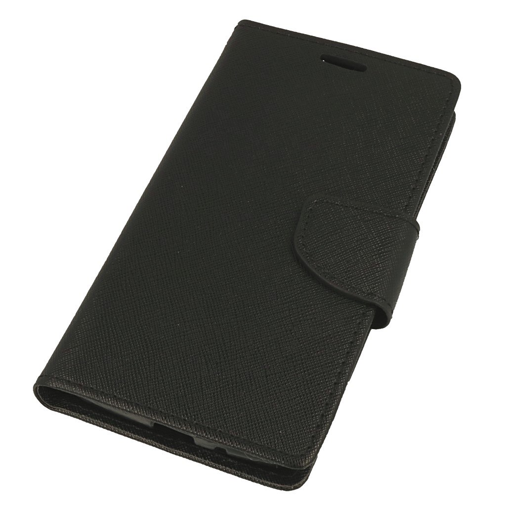 Pokrowiec etui z klapk na magnes Fancy Case czarne Lenovo Moto E4 / 4