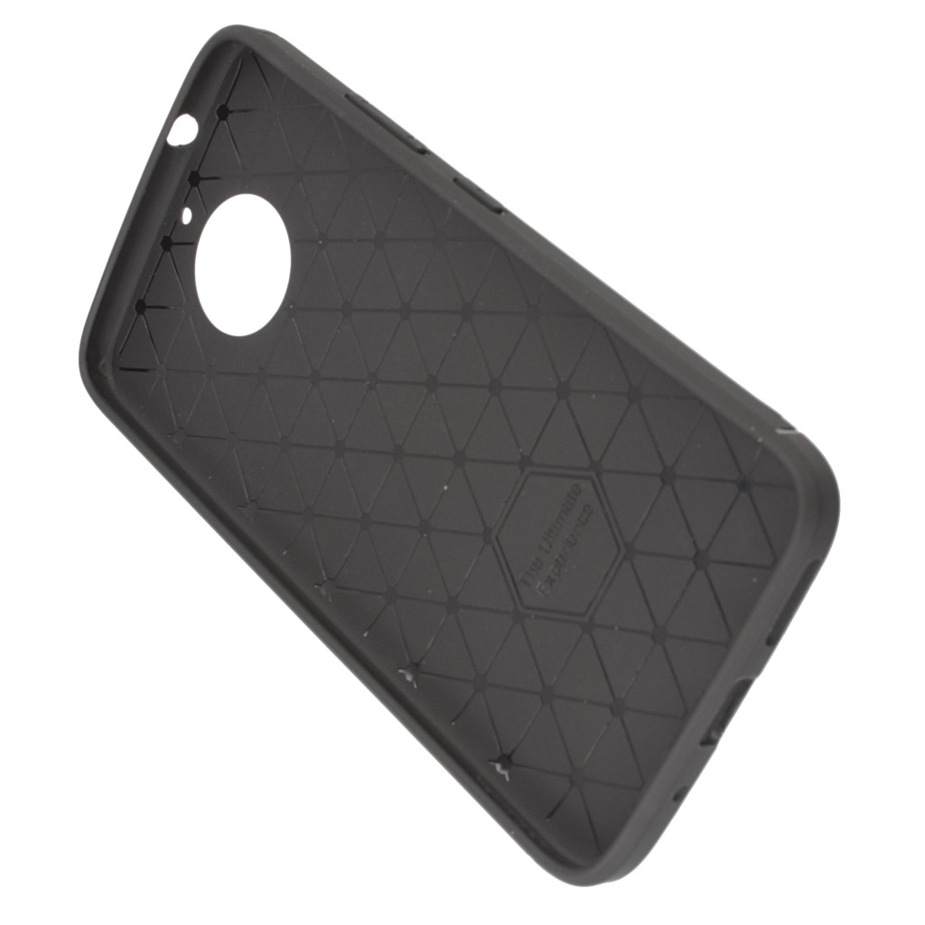 Pokrowiec etui pancerne Karbon Case czarne MOTOROLA Moto G5S Plus / 3