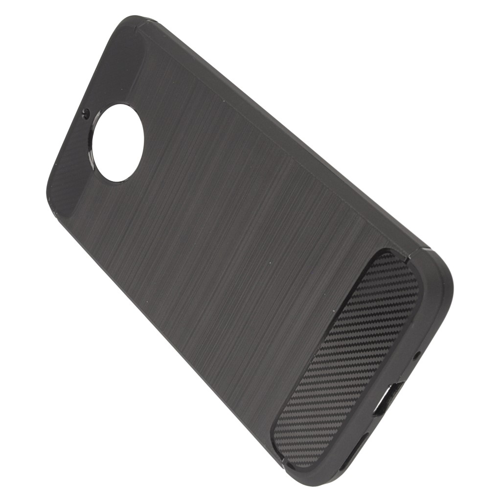 Pokrowiec etui pancerne Karbon Case czarne MOTOROLA Moto G5S Plus / 4