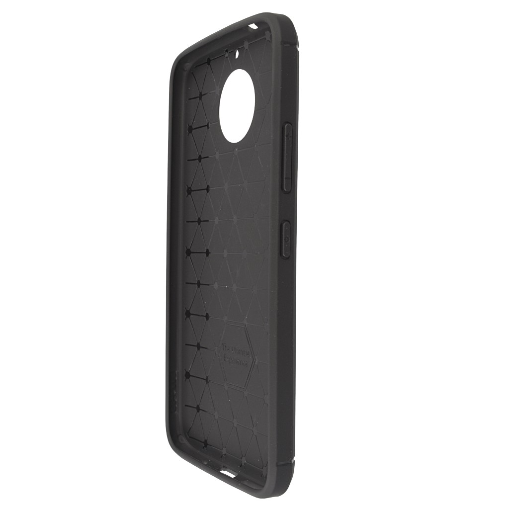 Pokrowiec etui pancerne Karbon Case czarne MOTOROLA Moto G5S Plus / 6