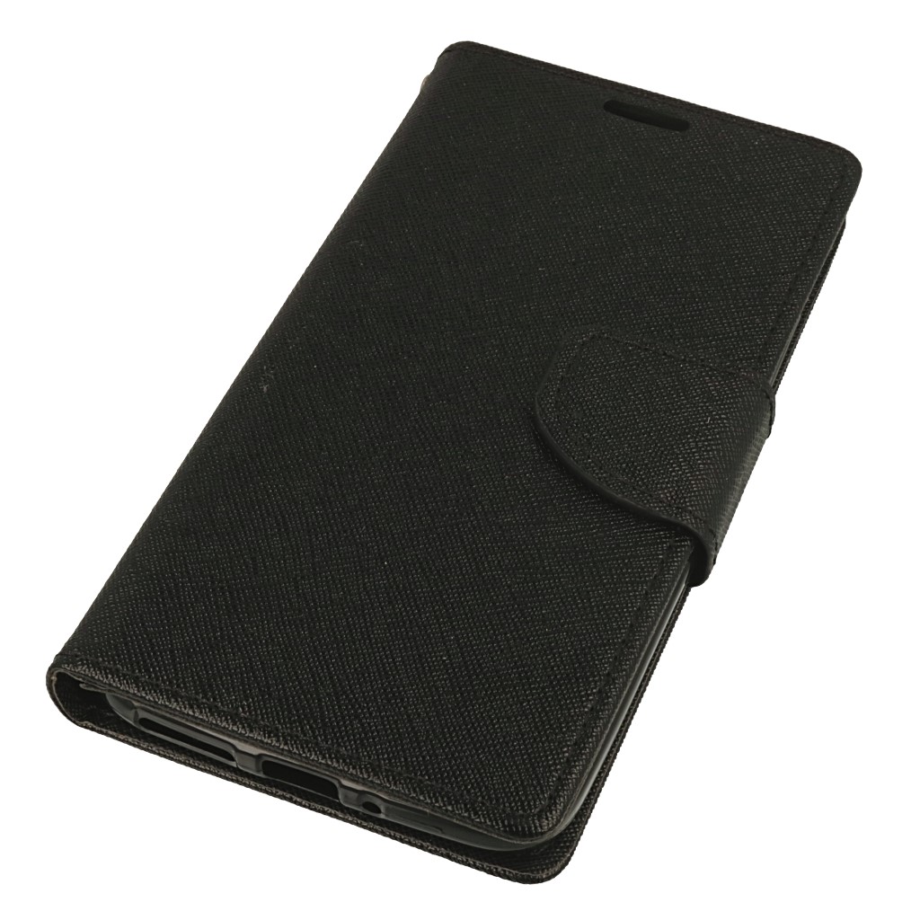 Pokrowiec etui z klapk na magnes Fancy Case czarne NOKIA Lumia 630 / 2