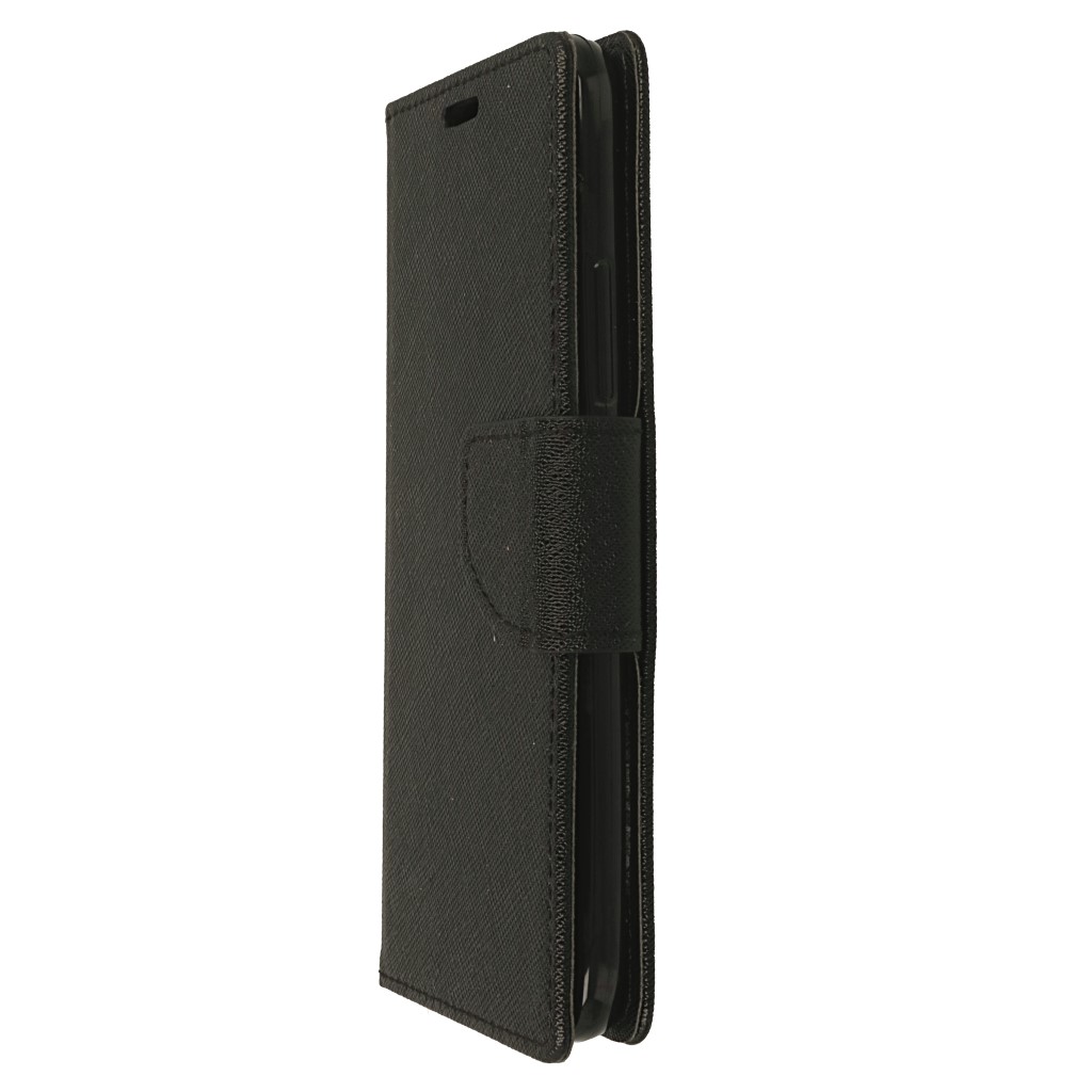 Pokrowiec etui z klapk na magnes Fancy Case czarne NOKIA Lumia 630 / 3