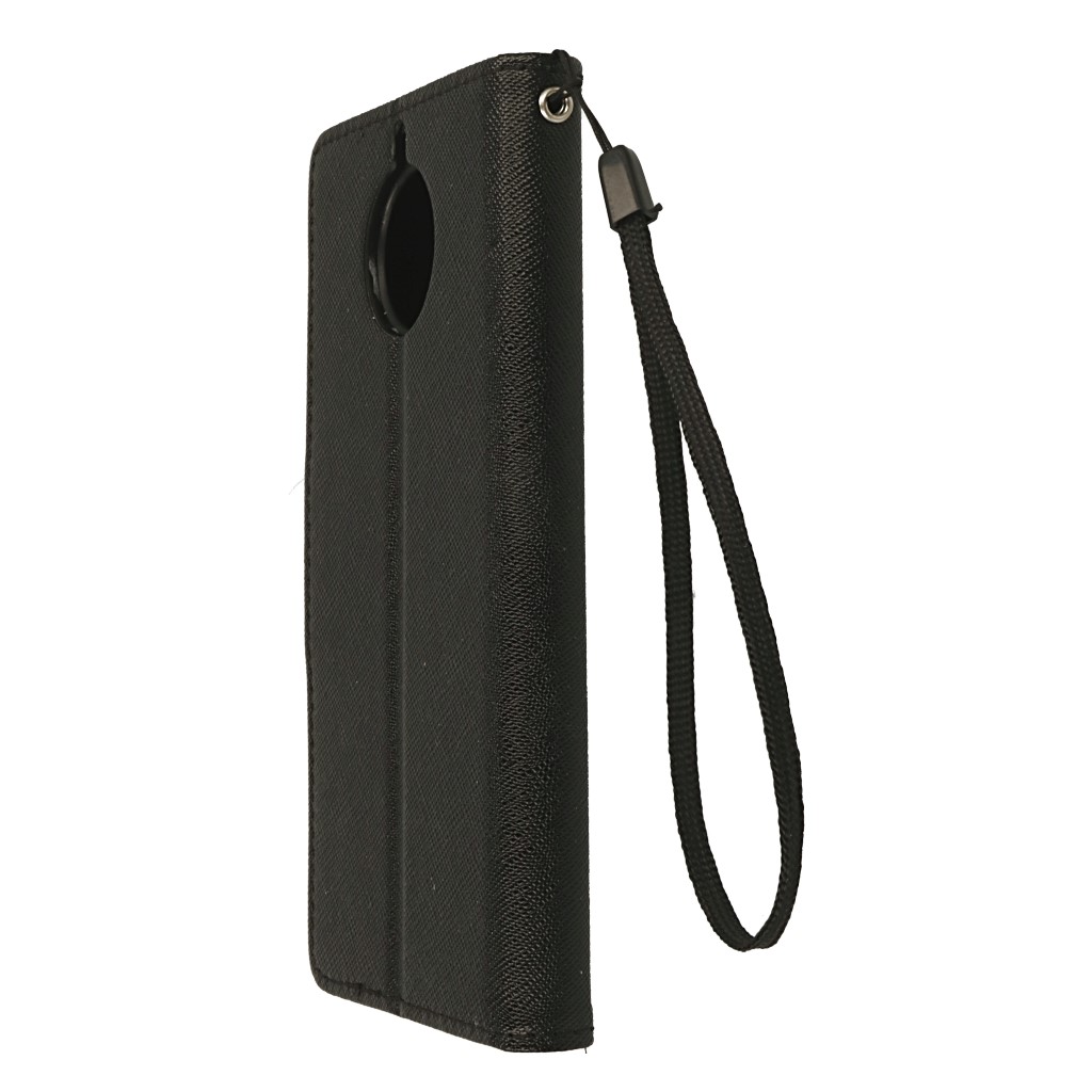 Pokrowiec etui z klapk na magnes Fancy Case czarne NOKIA Lumia 630 / 4