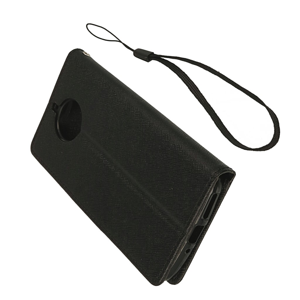 Pokrowiec etui z klapk na magnes Fancy Case czarne NOKIA Lumia 630 / 5