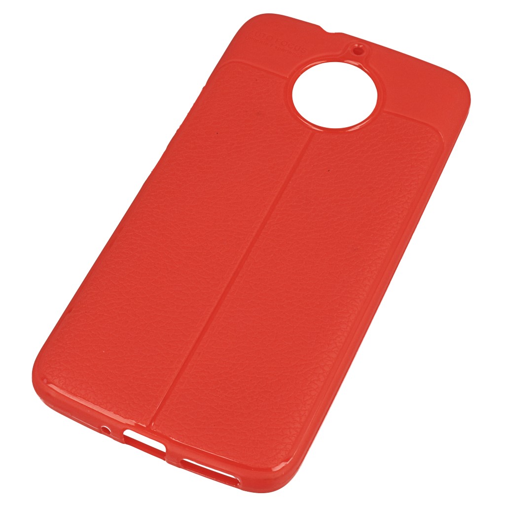 Pokrowiec etui imitacja skry Lux Case Skin czerwone MOTOROLA Moto G5S / 2