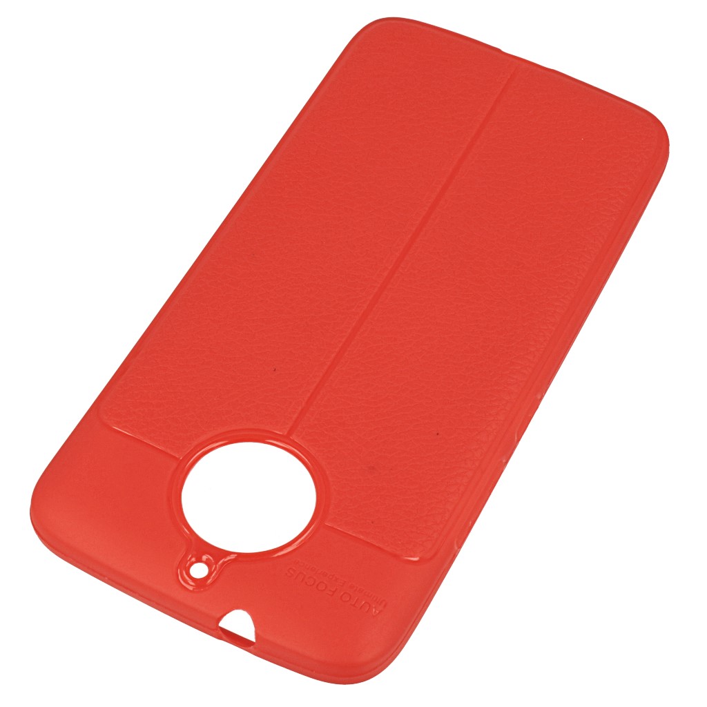 Pokrowiec etui imitacja skry Lux Case Skin czerwone MOTOROLA Moto G5S / 3