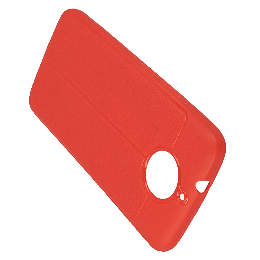Pokrowiec etui imitacja skry Lux Case Skin czerwone MOTOROLA Moto G5S / 5