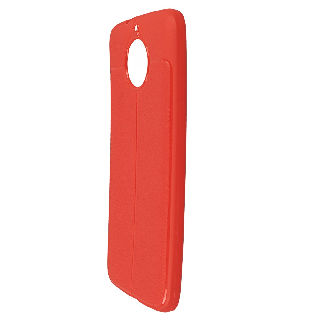 Pokrowiec etui imitacja skry Lux Case Skin czerwone MOTOROLA Moto G5S / 6