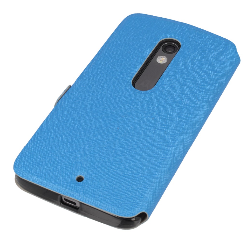 Pokrowiec Flip Case Soft niebieski MOTOROLA Moto X Play / 4