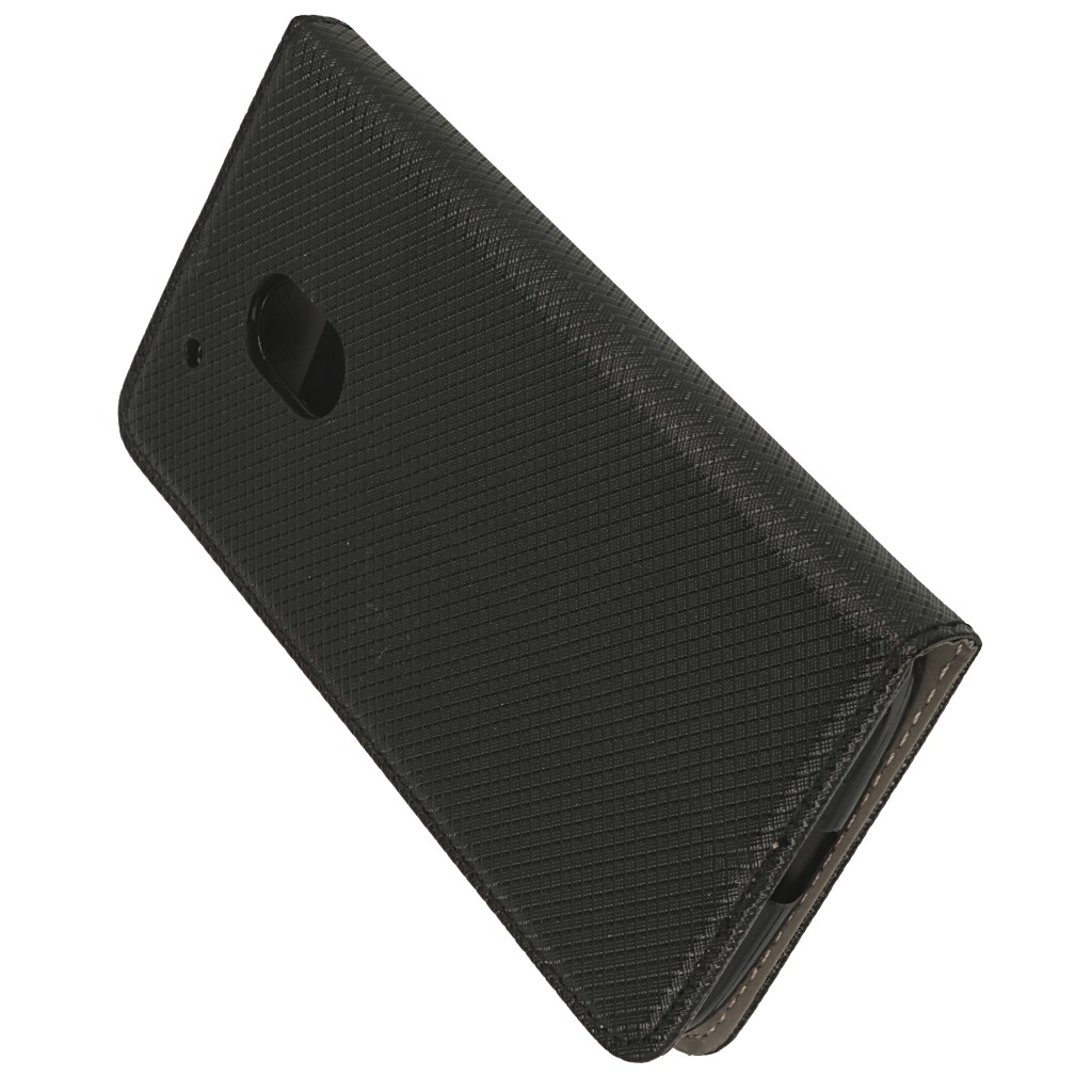 Pokrowiec etui z klapk Magnet Book czarne Lenovo Moto G4 Play / 4