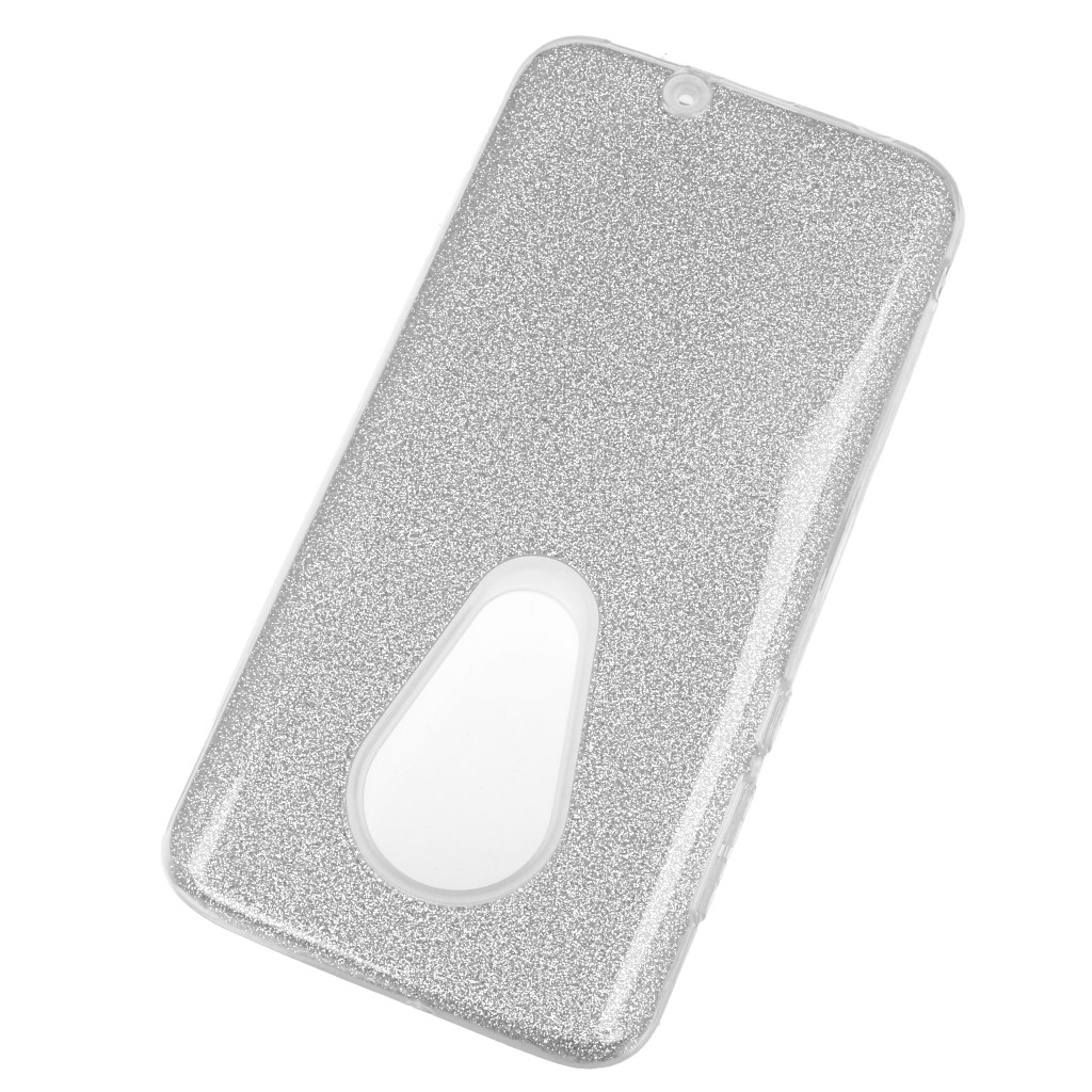 Pokrowiec etui elowe Shine Case srebrne MOTOROLA Moto G7 / 2