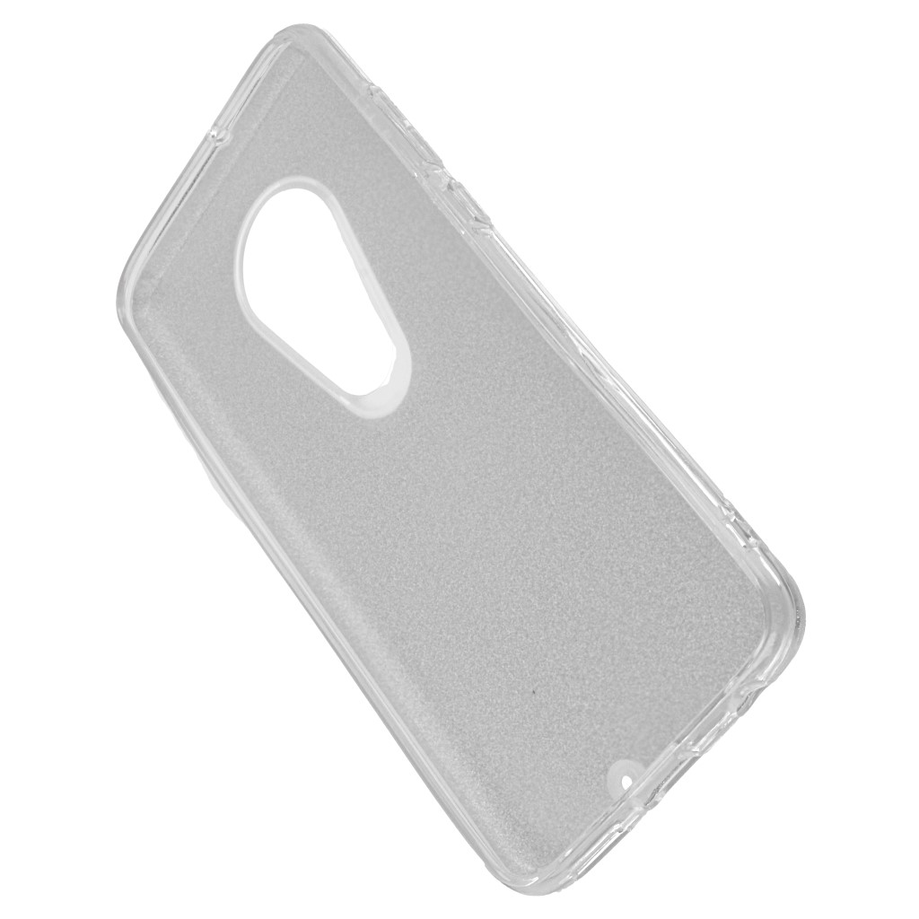 Pokrowiec etui elowe Shine Case srebrne MOTOROLA Moto G7 / 4