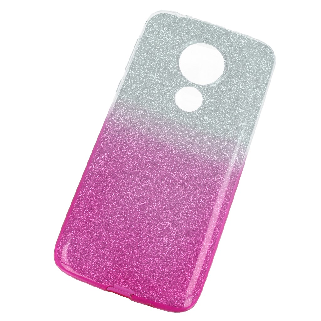 Pokrowiec etui z brokatem Bling Ombre r�owe MOTOROLA Moto G7 Play