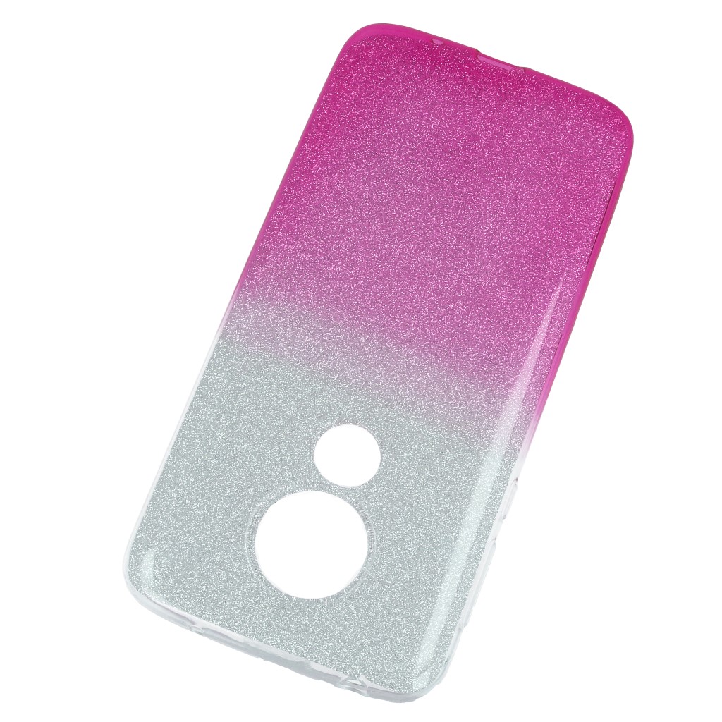 Pokrowiec etui z brokatem Bling Ombre r�owe MOTOROLA Moto G7 Play / 2