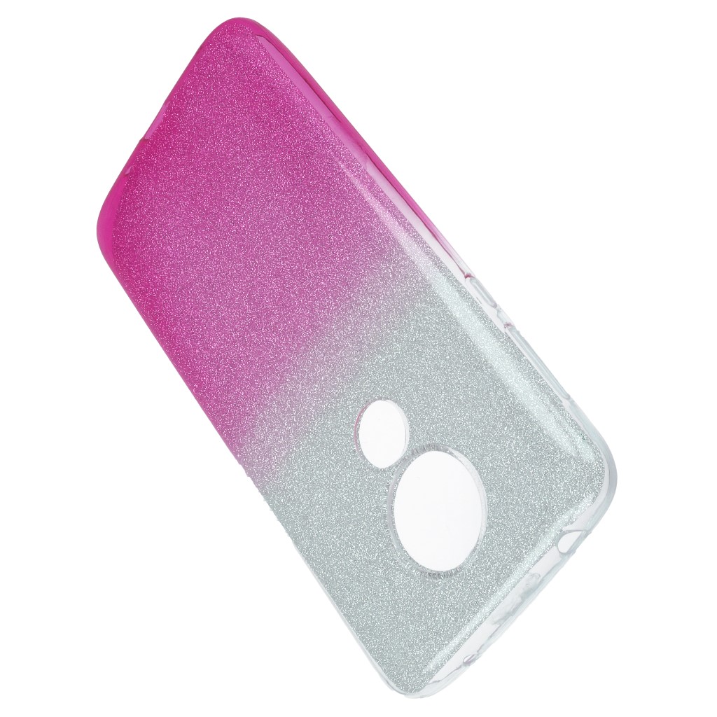 Pokrowiec etui z brokatem Bling Ombre r�owe MOTOROLA Moto G7 Play / 3