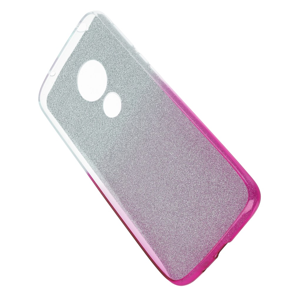 Pokrowiec etui z brokatem Bling Ombre r�owe MOTOROLA Moto G7 Play / 4