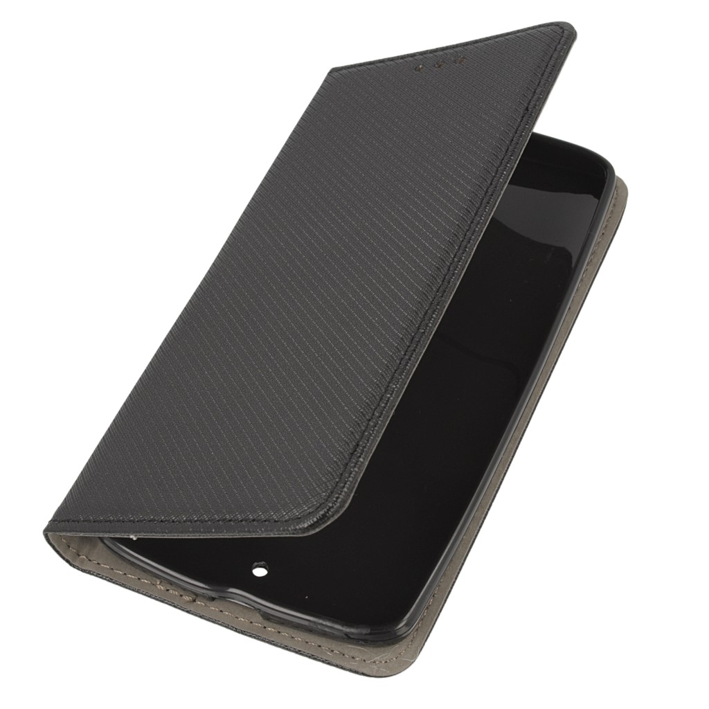 Pokrowiec etui z klapk Magnet Book czarne Lenovo Moto X Play