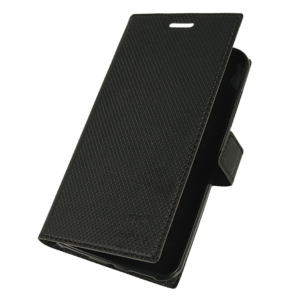 Pokrowiec oryginalny myPhone z klapk Flip Cover czarny  myPhone Fun 6 Lite