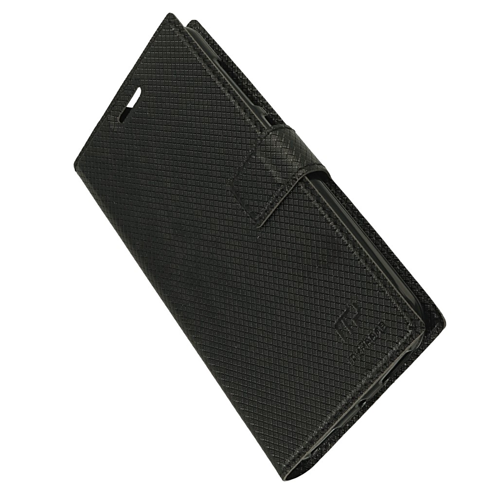 Pokrowiec oryginalny myPhone z klapk Flip Cover czarny  myPhone Fun 6 Lite / 8