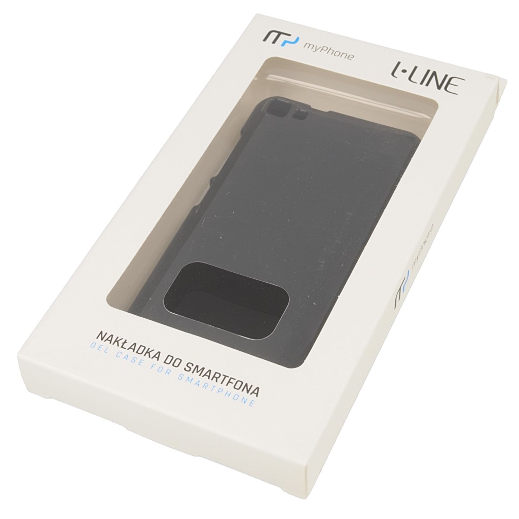 Pokrowiec oryginalne silikonowe etui BACK CASE czarne myPhone L-Line / 8