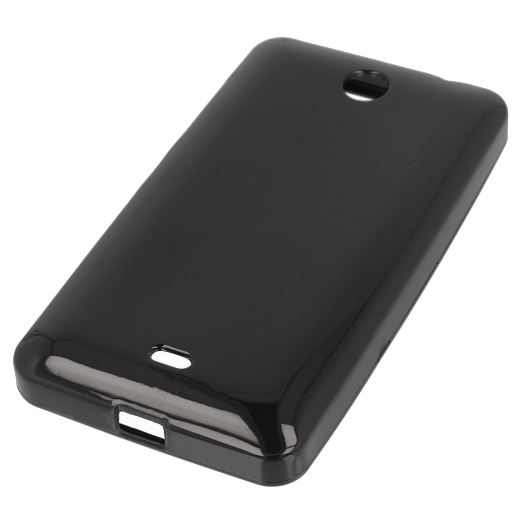 Pokrowiec silikonowe etui BACK CASE czarne Microsoft Lumia 430 Dual SIM