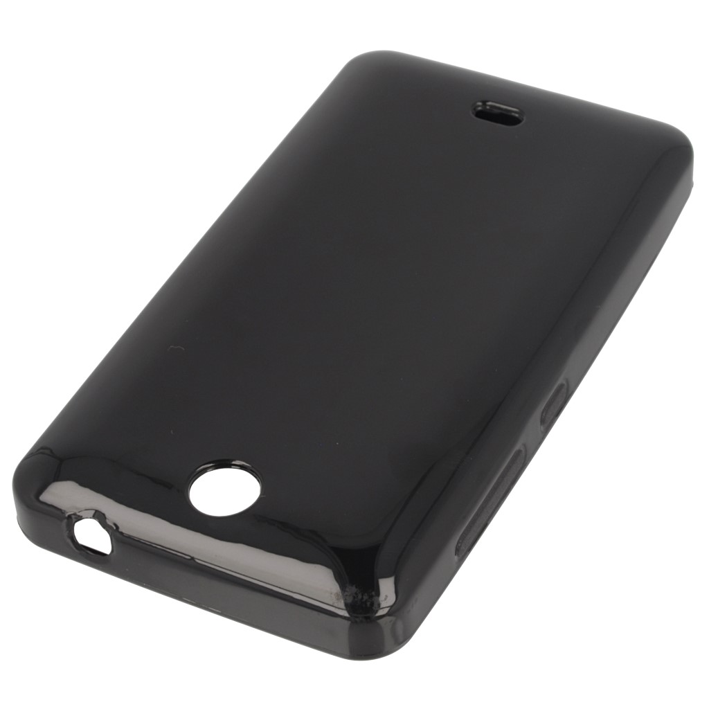 Pokrowiec silikonowe etui BACK CASE czarne Microsoft Lumia 430 Dual SIM / 2