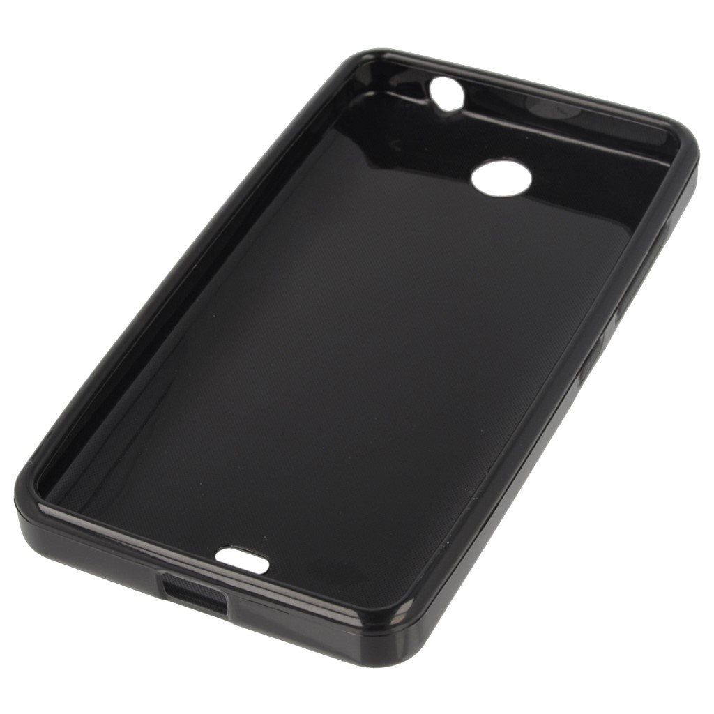 Pokrowiec silikonowe etui BACK CASE czarne Microsoft Lumia 430 Dual SIM / 3