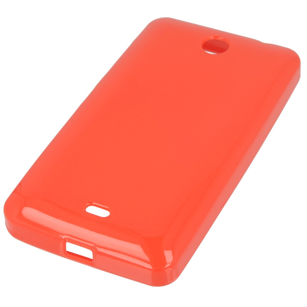 Pokrowiec silikonowe etui BACK CASE czerwone Microsoft Lumia 430 Dual SIM