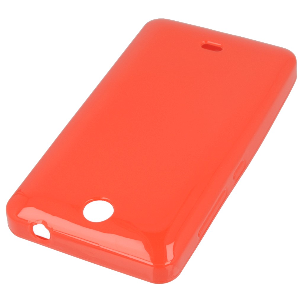 Pokrowiec silikonowe etui BACK CASE czerwone Microsoft Lumia 430 Dual SIM / 2