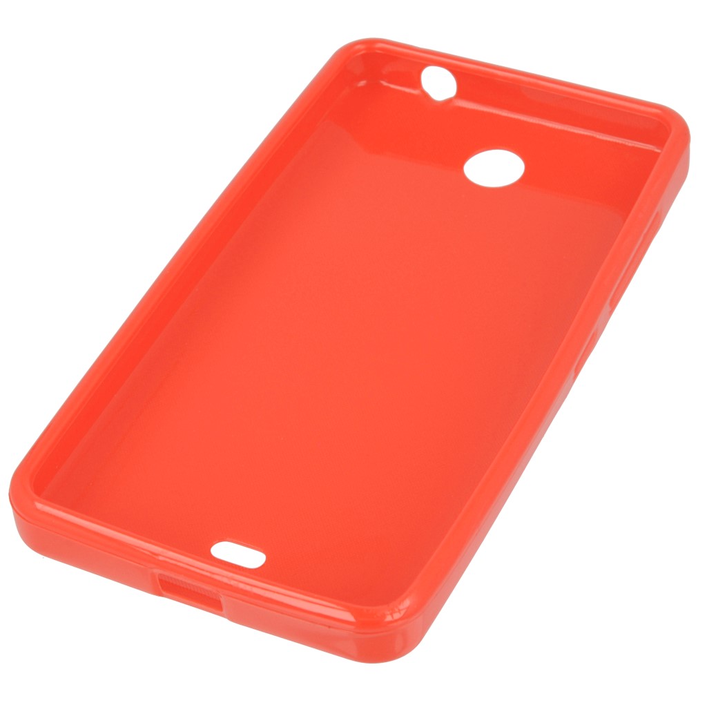 Pokrowiec silikonowe etui BACK CASE czerwone Microsoft Lumia 430 Dual SIM / 3