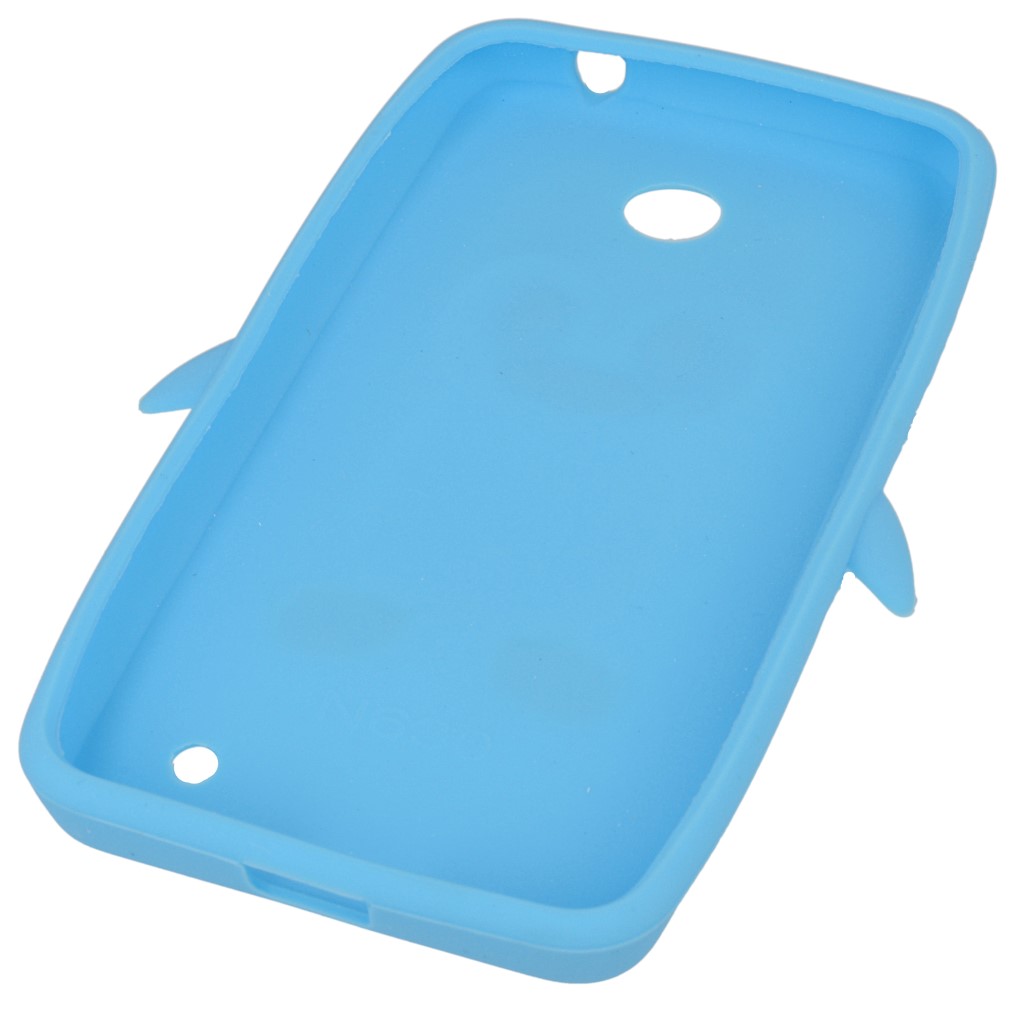 Pokrowiec etui silikonowe 3D Pingwin niebieskie NOKIA Lumia 635 / 4