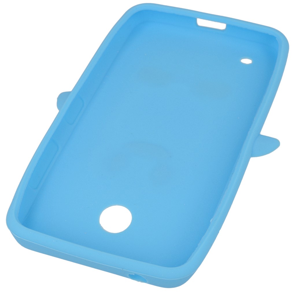 Pokrowiec etui silikonowe 3D Pingwin niebieskie NOKIA Lumia 635 / 5
