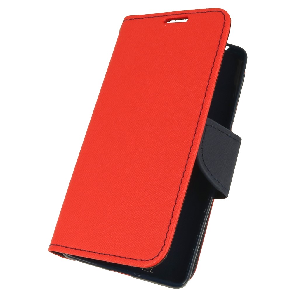 Pokrowiec etui z klapk� na magnes Fancy Case czerwono-granatowe NOKIA 1 Plus