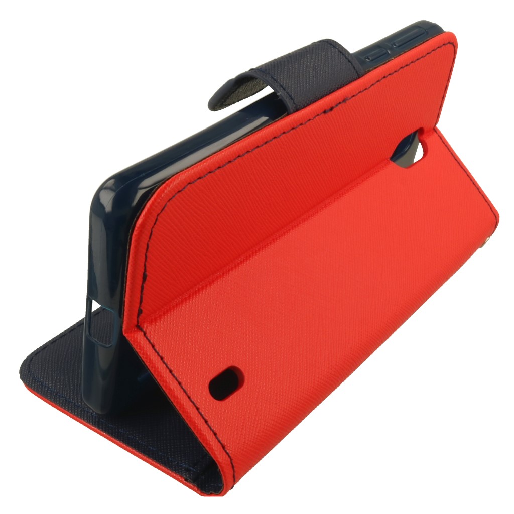 Pokrowiec etui z klapk� na magnes Fancy Case czerwono-granatowe NOKIA 1 Plus / 4