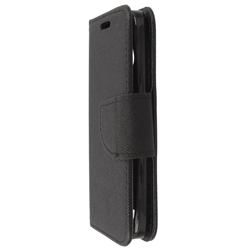 Pokrowiec etui z klapk na magnes Fancy Case czarne NOKIA 230 Dual SIM / 6