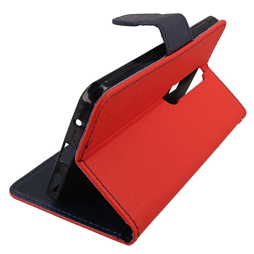 Pokrowiec etui z klapką na magnes Fancy Case czerwono-granatowe NOKIA 6 2018 / 3 Pokrowiec etui z klapką na magnes Fancy Case czerwono-granatowe NOKIA 6 2018 / 3