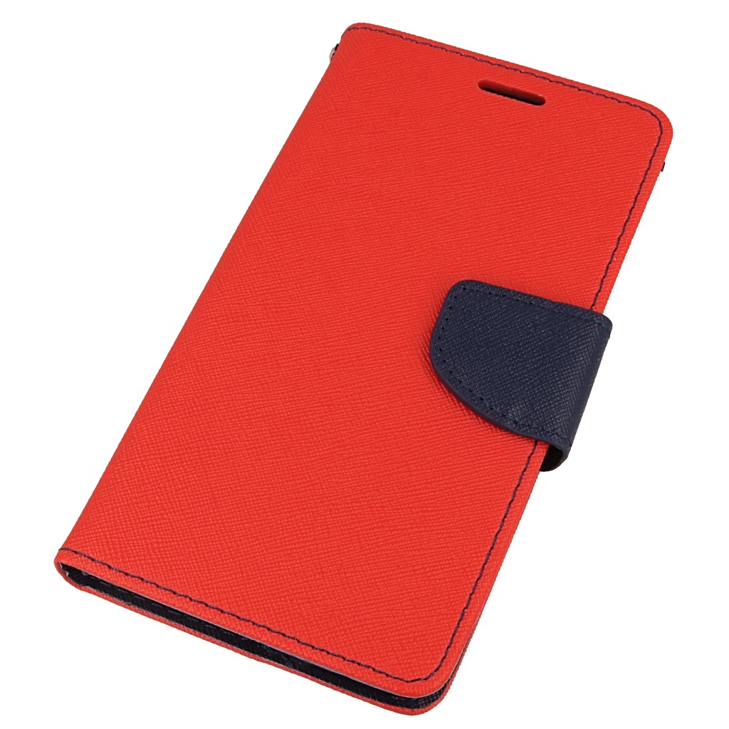 Pokrowiec etui z klapką na magnes Fancy Case czerwono-granatowe NOKIA 6 2018 / 4 Pokrowiec etui z klapką na magnes Fancy Case czerwono-granatowe NOKIA 6 2018 / 4