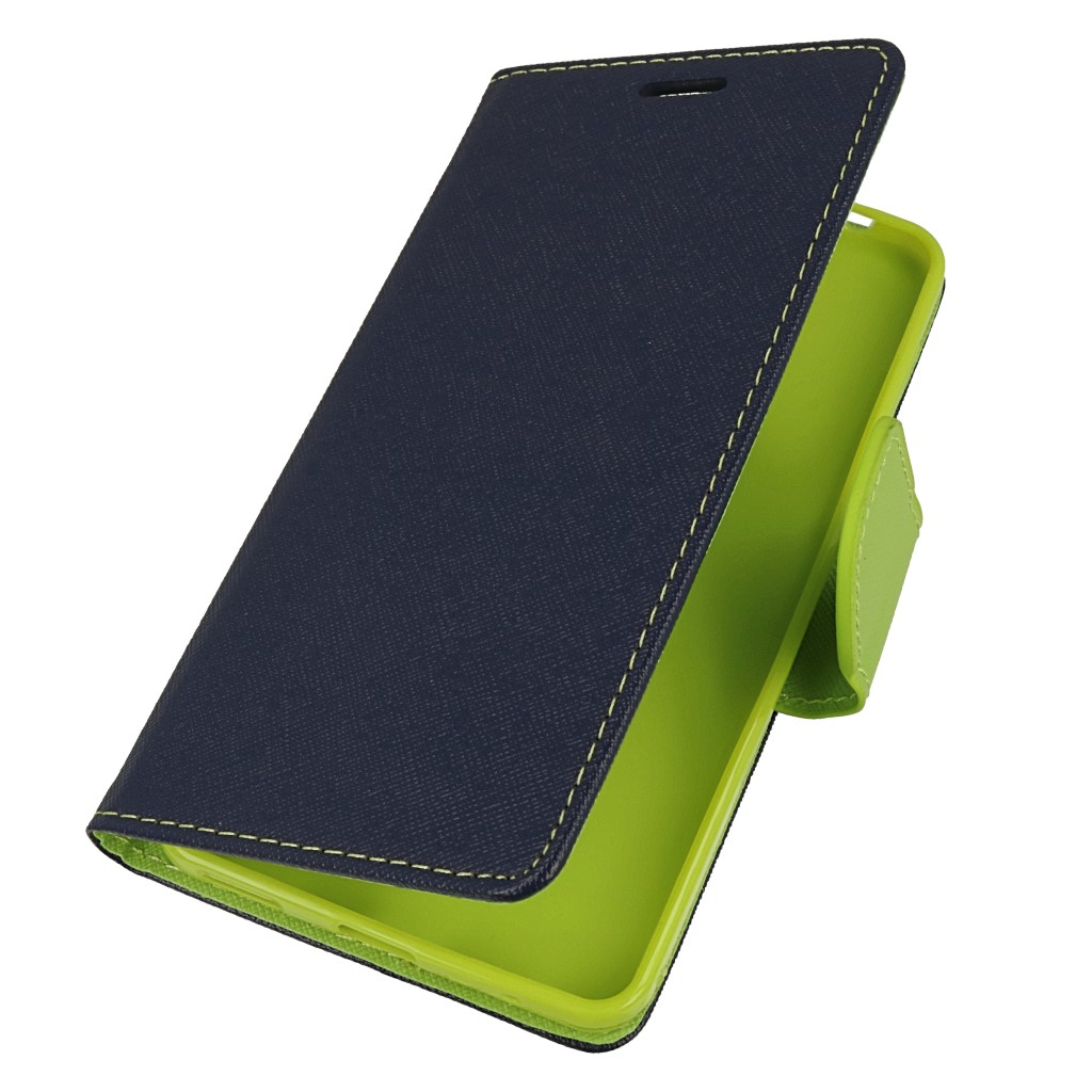 Pokrowiec etui z klapką na magnes Fancy Case granatowo-limonkowe NOKIA 6 2018 Pokrowiec etui z klapką na magnes Fancy Case granatowo-limonkowe NOKIA 6 2018