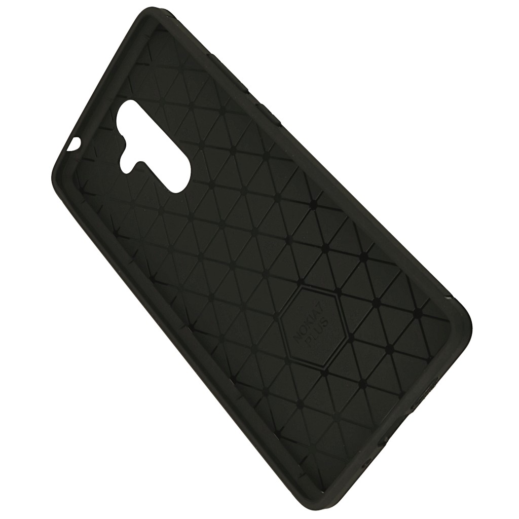 Pokrowiec etui pancerne Karbon Case czarne NOKIA 7 Plus / 3